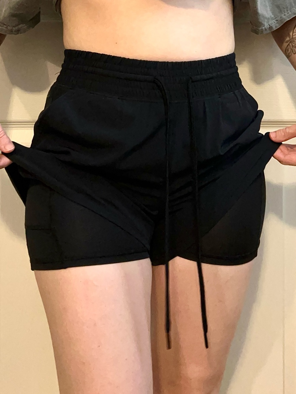 Abercrombie & Fitch YPB Black Lined Elastic Athletic Shorts Size XS